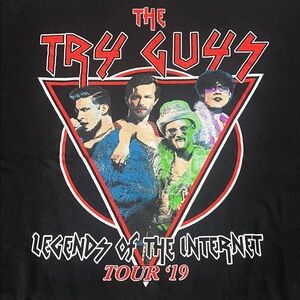 The Try Guys Tour Graphic TShirt Black Size XL